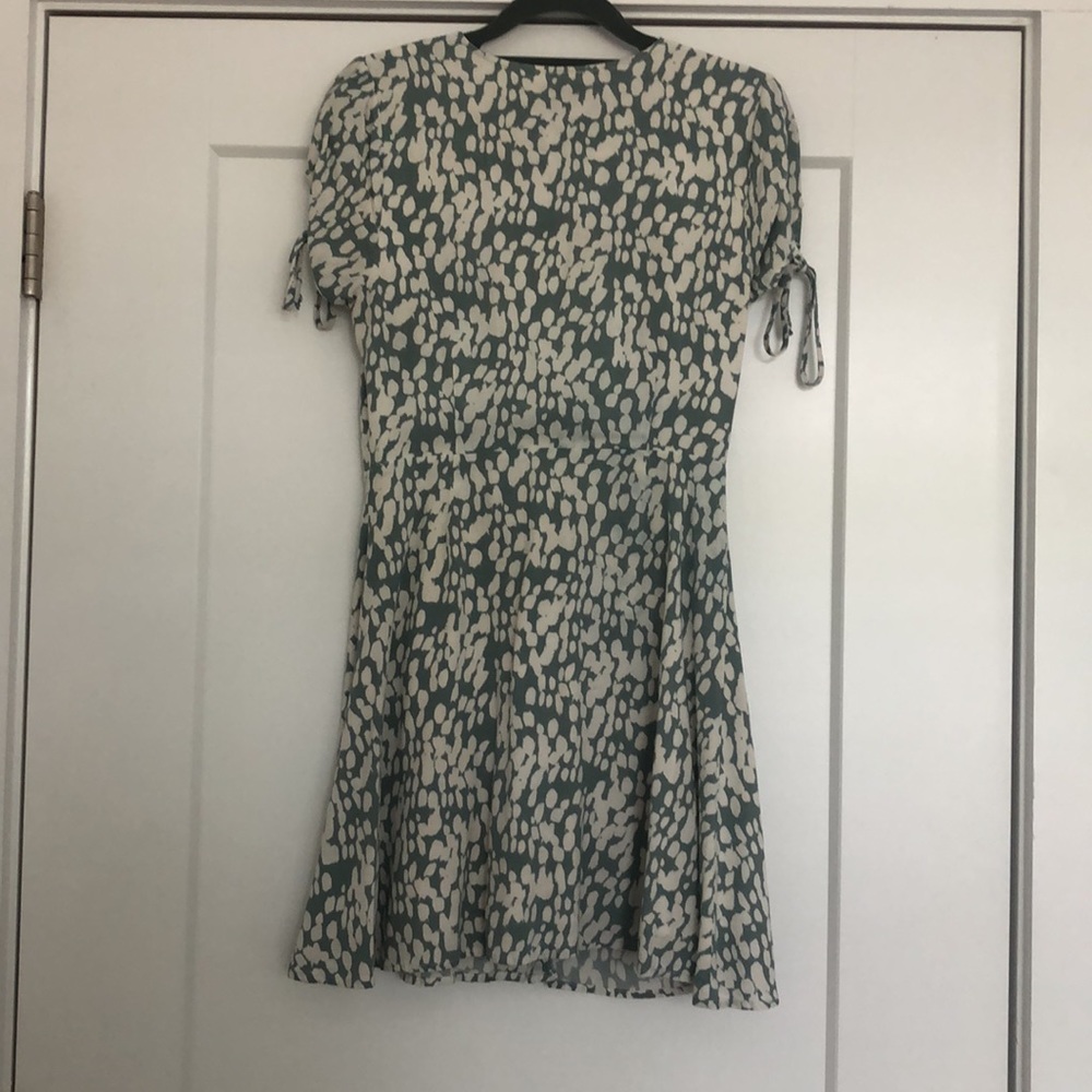 L*Space Green & Cream Patterned Button Up Dress - image 3